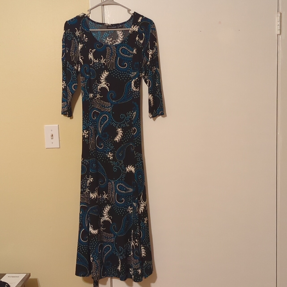 Black/blue maxi dress